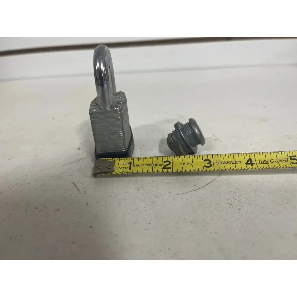 2 locks a door/cabinet lock and padlock both w/o key